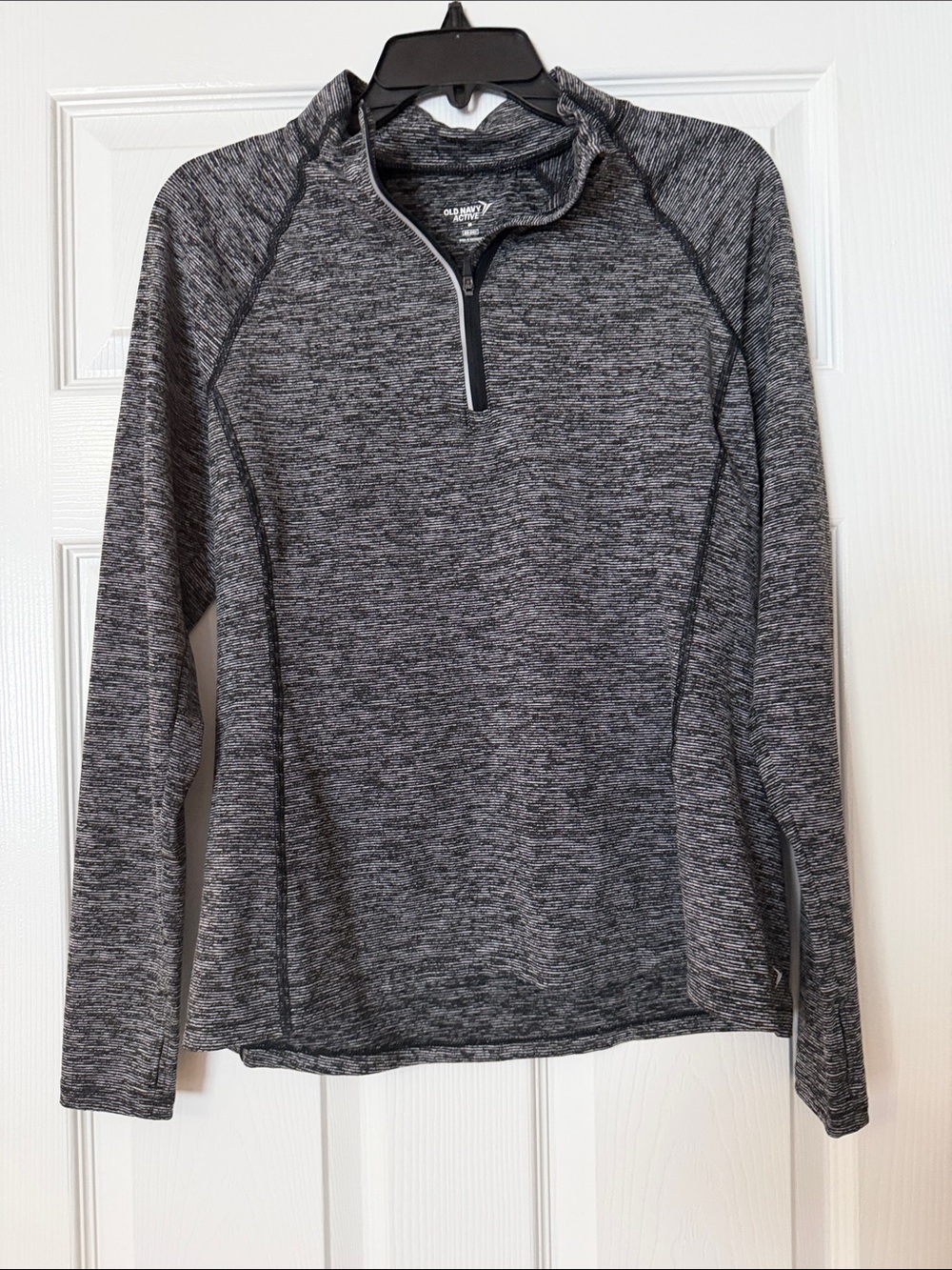 Old Navy Gray Marled Half-Zip Performance Pullover
